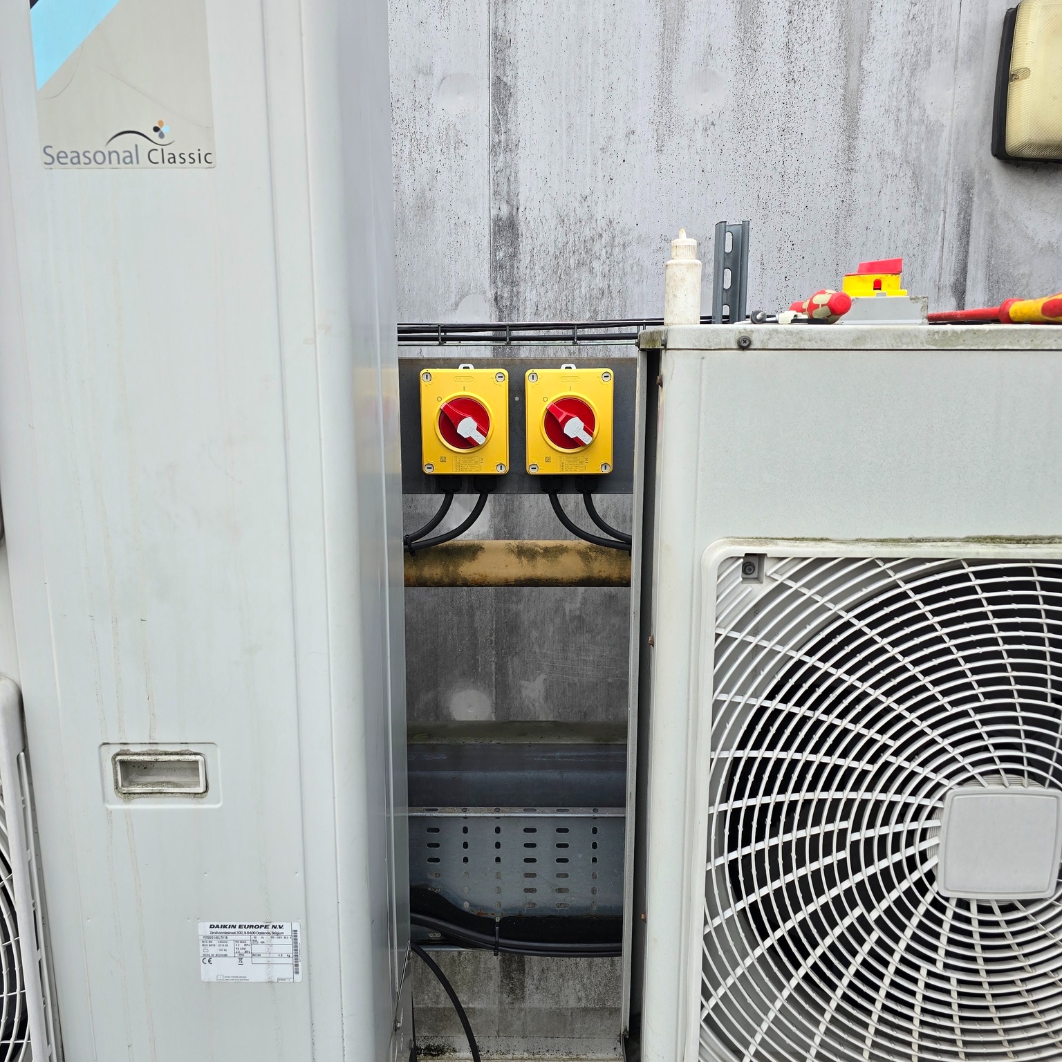 Industrial air conditioning and electrical systems